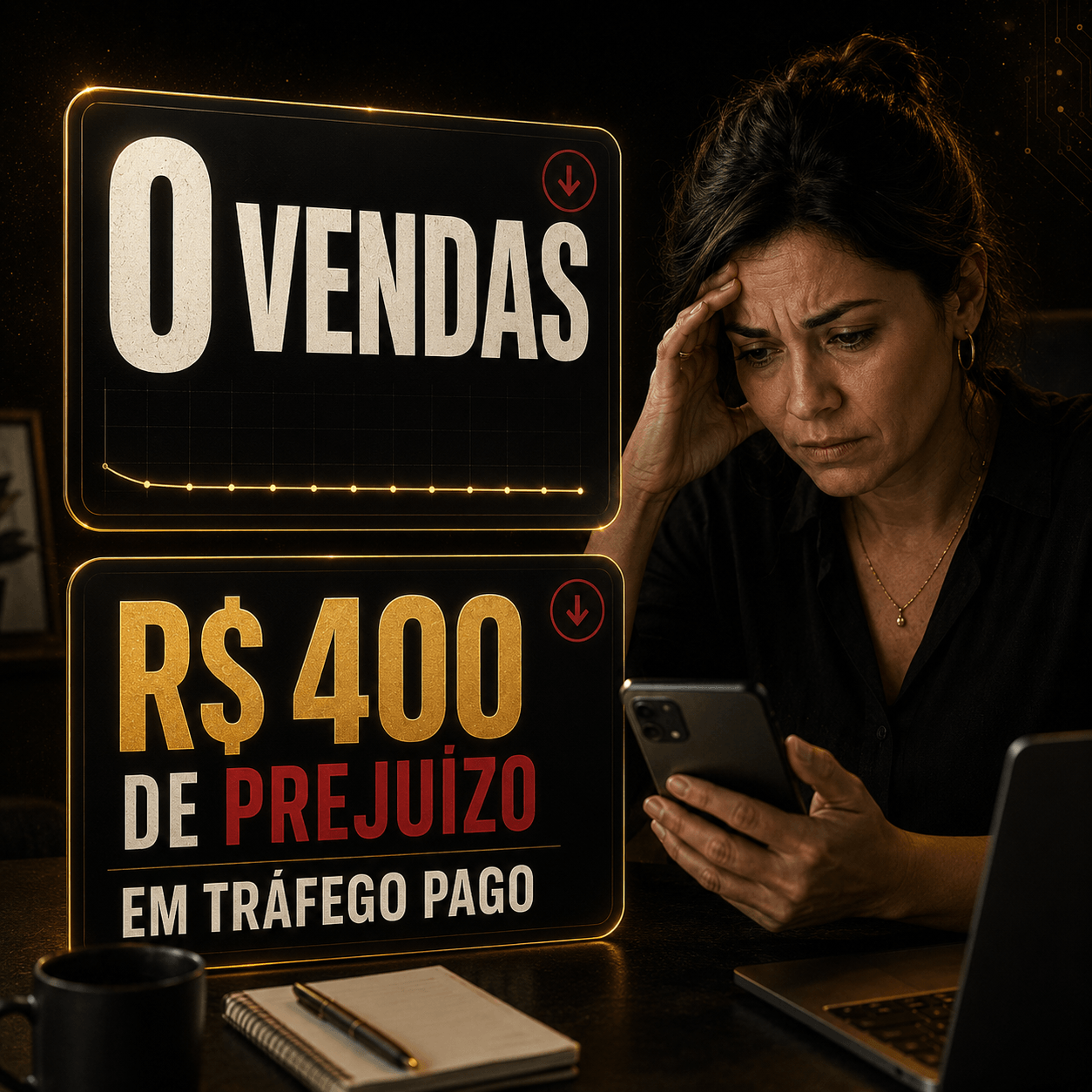 Zero vendas e R$ 400 de prejuízo em tráfego pago: o jeito antigo de tentar vender no digital